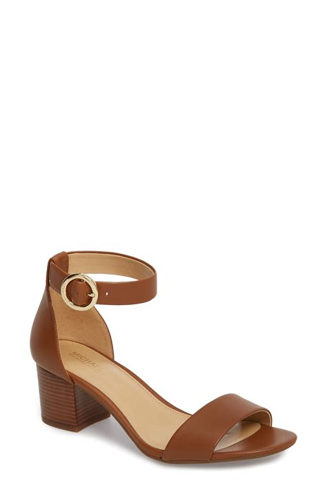 michael michael kors lena leather sandal|Michael Kors heeled sandals sale.